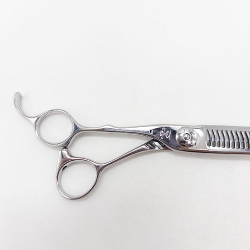 【ナルトシザーズ ナルトシザーNARUTO SCISSORS】三梳きヘネシーレフティS27 オフセット シザー セニング 美容ハサミ すきばさみ 美容師 理容師 約25~30% 左利き 5.8インチ 中古 sc3376