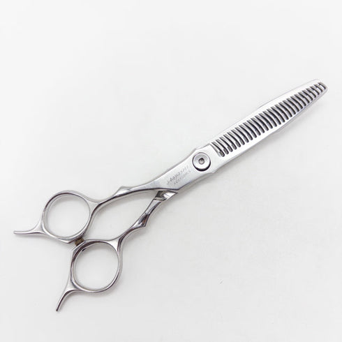 【ハヤシシザーズ ハヤシシザーHAYASHI SCISSORS】HYS-28RL-WH-6-L メガネ シザー セニング 美容ハサミ すきばさみ 美容師 理容師 約15~20% 左利き 6インチ 中古 sc3377