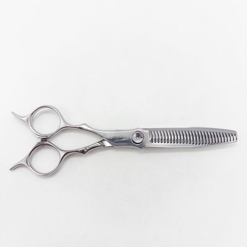 【ハヤシシザーズ ハヤシシザーHAYASHI SCISSORS】HYS-28RL-WH-6-L メガネ シザー セニング 美容ハサミ すきばさみ 美容師 理容師 約15~20% 左利き 6インチ 中古 sc3377