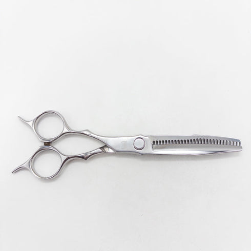【ハヤシシザーズ ハヤシシザーHAYASHI SCISSORS】HYS-28RL-WH-6-L メガネ シザー セニング 美容ハサミ すきばさみ 美容師 理容師 約15~20% 左利き 6インチ 中古 sc3377