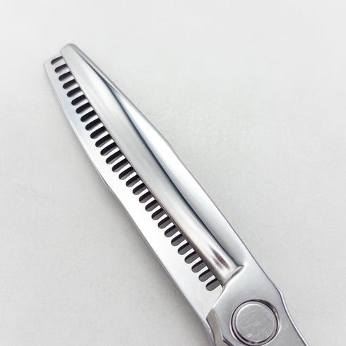 【ハヤシシザーズ ハヤシシザーHAYASHI SCISSORS】HYS-28RL-WH-6-L メガネ シザー セニング 美容ハサミ すきばさみ 美容師 理容師 約15~20% 左利き 6インチ 中古 sc3377