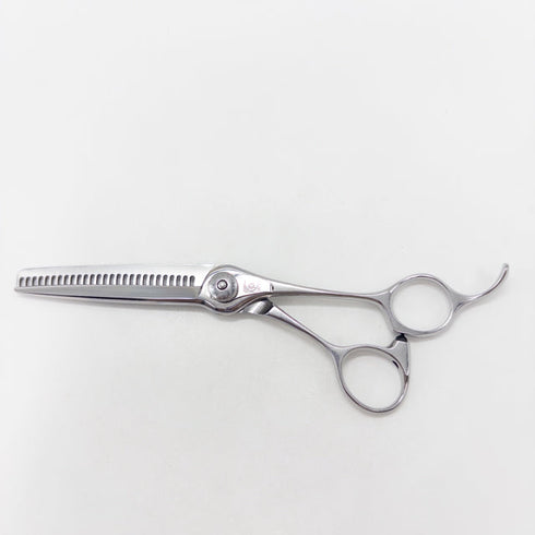 【ナルトシザーズ ナルトシザーNARUTO SCISSORS】三梳きヘネシーローリングB27 オフセット シザー セニング 美容ハサミ すきばさみ 美容師 理容師 約25〜30% 右利き 6インチ 中古 sc3429