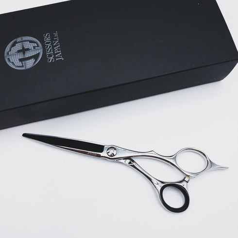 美品【シザーズジャパンSCISSORS JAPAN】CTNVD60i1817N LSBS加工 ギザ刃シザー オフセット 理容 美容ハサミ 美容師 理容師 右利き 6インチ 中古 sc343