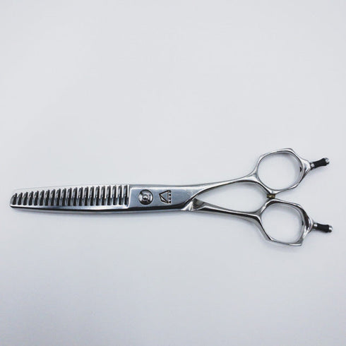 【ミズタニシザーズ ミズタニシザーMIZUTANI SCISSORS】ACRO YURAGI ZEROユラギ ゼロ メガネ シザー セニング 美容ハサミ すきばさみ 美容師 理容師 約10% 右利き 6インチ 中古 sc344