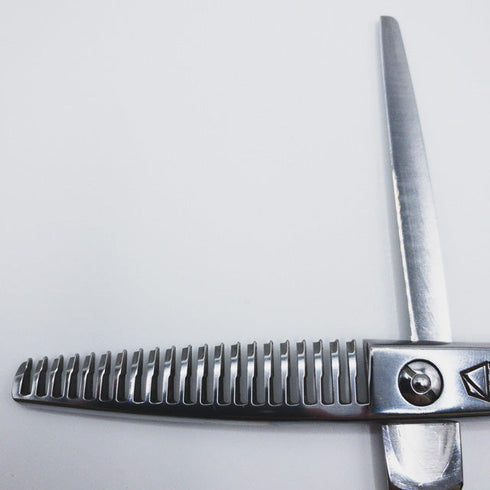 【ミズタニシザーズ ミズタニシザーMIZUTANI SCISSORS】ACRO YURAGI ZEROユラギ ゼロ メガネ シザー セニング 美容ハサミ すきばさみ 美容師 理容師 約10% 右利き 6インチ 中古 sc344