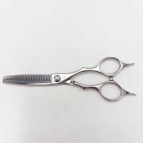 【シザーズジャパンSCISSORS JAPAN】QV FLOR QVF25%29i18Y メガネ シザー セニング 美容ハサミ すきばさみ 美容師 理容師 約20~30% 右利き 6インチ 中古 sc3453