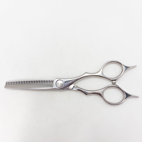 【シザーズジャパンSCISSORS JAPAN】QV FLOR QVF25%29i18Y メガネ シザー セニング 美容ハサミ すきばさみ 美容師 理容師 約20~30% 右利き 6インチ 中古 sc3453
