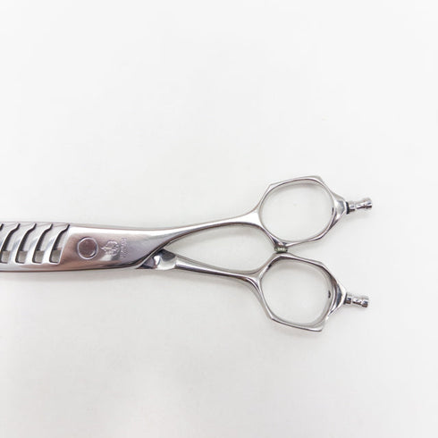 【ミズタニシザーズ ミズタニシザーMIZUTANI SCISSORS】Acroleaf WIDE M-50 メガネ シザー セニング 美容ハサミ すきばさみ 美容師 理容師 約40~50% 右利き 5.8インチ 中古 sc3472