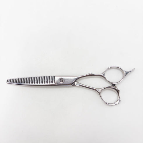 【ミズタニシザーズ ミズタニシザーMIZUTANI SCISSORS】CRONOS5 クロノス オフセット シザー セニング 美容ハサミ すきばさみ 美容師 理容師 約3% 右利き 5.8インチ 中古 sc3478