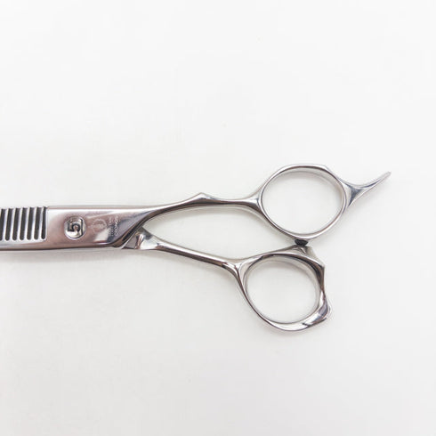 【ミズタニシザーズ ミズタニシザーMIZUTANI SCISSORS】CRONOS5 クロノス オフセット シザー セニング 美容ハサミ すきばさみ 美容師 理容師 約3% 右利き 5.8インチ 中古 sc3478