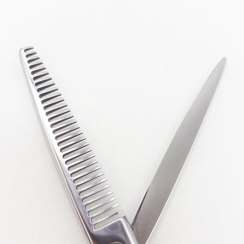 【ミズタニシザーズ ミズタニシザーMIZUTANI SCISSORS】CRONOS5 クロノス オフセット シザー セニング 美容ハサミ すきばさみ 美容師 理容師 約3% 右利き 5.8インチ 中古 sc3478