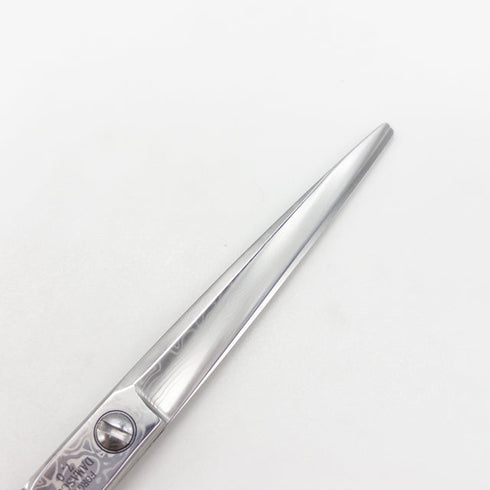 美品【KEIUN 景雲】alto YS ダマスカス シザー オフセット 理容 美容ハサミ 美容師 理容師 右利き 7インチ 中古 sc3479