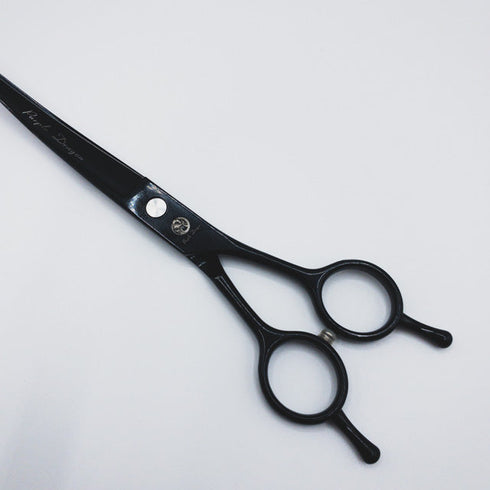 【Purple Dragonパープルドラゴン】JS-7.0 トリミングシザー メガネ 右利き トリマー ペット 7インチ 中古 sc349