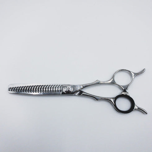 美品【ナルトシザーズ ナルトシザーNARUTO SCISSORS】四梳きシェアライン メガネ シザー セニング 美容ハサミ すきばさみ 美容師 理容師 約45% 右利き 6インチ 中古 sc351