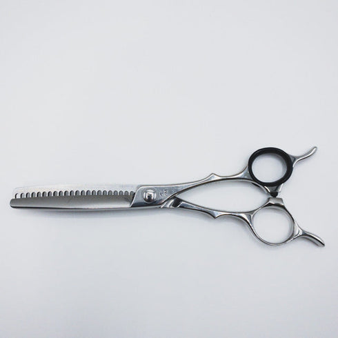 美品【ナルトシザーズ ナルトシザーNARUTO SCISSORS】四梳きシェアライン メガネ シザー セニング 美容ハサミ すきばさみ 美容師 理容師 約45% 右利き 6インチ 中古 sc351