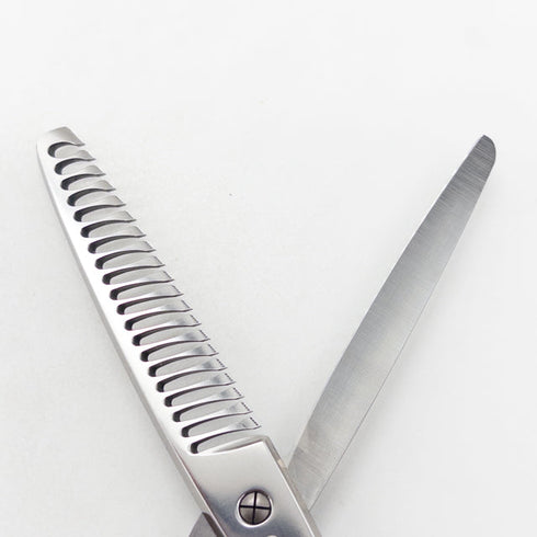 新品同様【モルクシザーMork】Cobalt Clip-20G SP オフセット シザー セニング 美容ハサミ すきばさみ 美容師 理容師 約40% 右利き 6インチ 中古 sc3511