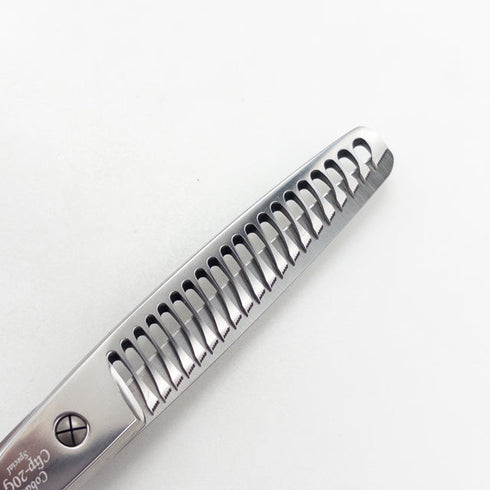 新品同様【モルクシザーMork】Cobalt Clip-20G SP オフセット シザー セニング 美容ハサミ すきばさみ 美容師 理容師 約40% 右利き 6インチ 中古 sc3511