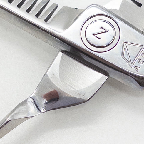 【ミズタニシザーズ ミズタニシザーMIZUTANI SCISSORS】Z DUAL ZD-4デュアル オフセット シザー セニング 美容ハサミ すきばさみ 美容師 理容師 約15% 右利き 6インチ 中古 sc3518
