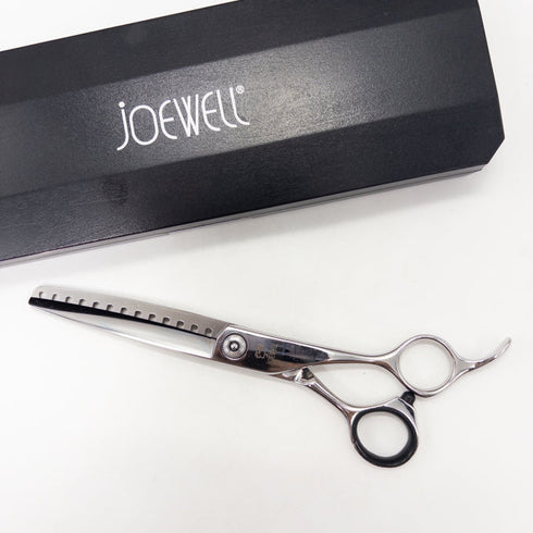 【ジョーウェルJOEWELL】JGT-X13G オフセット シザー セニング 美容ハサミ すきばさみ 美容師 理容師 約80% 右利き 6.3インチ 中古 sc3532