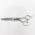 【ミズタニシザーズ ミズタニシザーMIZUTANI SCISSORS】BLACK-SMITH オフセット シザー セニング 美容ハサミ すきばさみ 美容師 理容師 約20~25% 右利き 5.8インチ 中古 sc3538