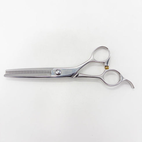 【ミズタニシザーズ ミズタニシザーMIZUTANI SCISSORS】BLACK-SMITH オフセット シザー セニング 美容ハサミ すきばさみ 美容師 理容師 約20~25% 右利き 5.8インチ 中古 sc3538