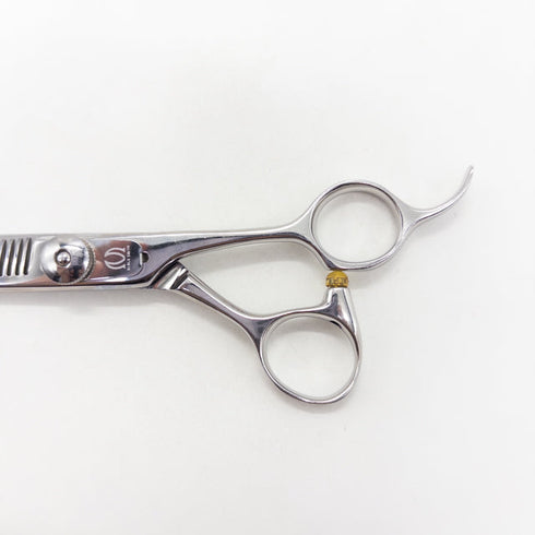 【ミズタニシザーズ ミズタニシザーMIZUTANI SCISSORS】BLACK-SMITH オフセット シザー セニング 美容ハサミ すきばさみ 美容師 理容師 約20~25% 右利き 5.8インチ 中古 sc3538
