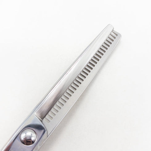 【ミズタニシザーズ ミズタニシザーMIZUTANI SCISSORS】BLACK-SMITH オフセット シザー セニング 美容ハサミ すきばさみ 美容師 理容師 約20~25% 右利き 5.8インチ 中古 sc3538