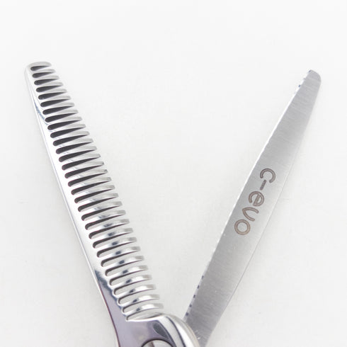【ヒカリシザーズHIKARI光シザーHIKARI SCISSORS】c-evo 761 メガネ シザー セニング 美容ハサミ すきばさみ 美容師 理容師 約20~30% 右利き 6インチ 中古 sc3539