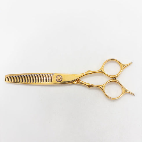 【ハヤシシザーズ ハヤシシザーHAYASHI SCISSORS】V-30RW-WH-6 メガネ シザー セニング 美容ハサミ すきばさみ 美容師 理容師 約25~30% 右利き 6インチ 中古 sc3556