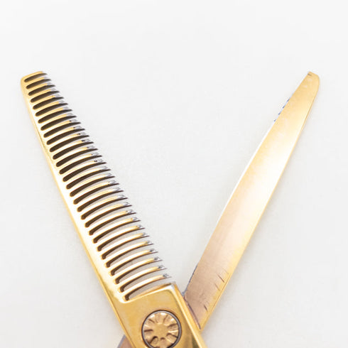 【ハヤシシザーズ ハヤシシザーHAYASHI SCISSORS】V-30RW-WH-6 メガネ シザー セニング 美容ハサミ すきばさみ 美容師 理容師 約25~30% 右利き 6インチ 中古 sc3556