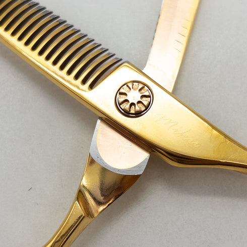 【ハヤシシザーズ ハヤシシザーHAYASHI SCISSORS】V-30RW-WH-6 メガネ シザー セニング 美容ハサミ すきばさみ 美容師 理容師 約25~30% 右利き 6インチ 中古 sc3556