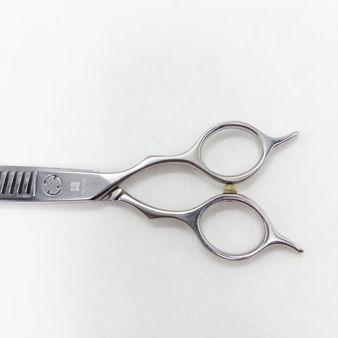 【オオカワプロシザーズ オオカワプロシザーOKAWA PRO SCISSORS】 SG193 メガネ シザー セニング 美容ハサミ すきばさみ 美容師 理容師 約25~30% 右利き 5.8インチ 中古 sc3558