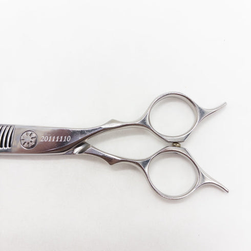 【ハヤシシザーズ ハヤシシザーHAYASHI SCISSORS】V-30RTR-WH-6 メガネ シザー セニング 美容ハサミ すきばさみ 美容師 理容師 約35~40% 右利き 6インチ 中古 sc3559
