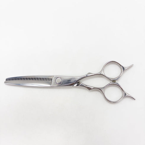 【ハヤシシザーズ ハヤシシザーHAYASHI SCISSORS】V-30RTR-WH-6 メガネ シザー セニング 美容ハサミ すきばさみ 美容師 理容師 約35~40% 右利き 6インチ 中古 sc3563