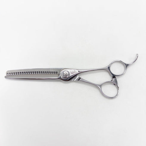 【ナルトシザーズ ナルトシザーNARUTO SCISSORS】三梳きスラストゆうB27 オフセット シザー セニング 美容ハサミ すきばさみ 美容師 理容師 約25~30% 右利き 6インチ 中古 sc3577