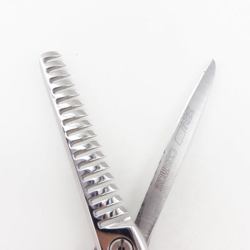 【ヒカリシザーズHIKARI光シザーHIKARI SCISSORS】SEV COSMOS S-16M メガネ シザー セニング 美容ハサミ すきばさみ 美容師 理容師 約30~35% 右利き 6インチ 中古 sc3591