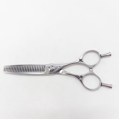 【シザーズジャパンSCISSORS JAPAN】Qs FLOR QSF20%25i02Y メガネ シザー セニング 美容ハサミ すきばさみ 美容師 理容師 約20% 右利き 5.5インチ 中古 sc3633