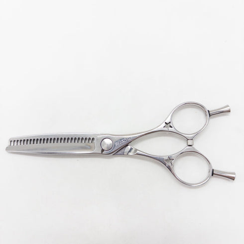 【シザーズジャパンSCISSORS JAPAN】Qs FLOR QSF20%25i02Y メガネ シザー セニング 美容ハサミ すきばさみ 美容師 理容師 約20% 右利き 5.5インチ 中古 sc3633