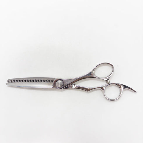 【シザーズジャパンSCISSORS JAPAN】Qs FLOR LSBS加工 QSF25%29i17N6N オフセット シザー セニング 美容ハサミ すきばさみ 美容師 理容師 約20~30% 右利き 6インチ 中古 sc3640
