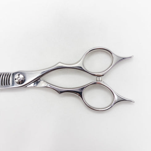 【シザーズジャパンSCISSORS JAPAN】QV FLOR QVF25%29i18Y メガネ シザー セニング 美容ハサミ すきばさみ 美容師 理容師 約20~30% 右利き 6インチ 中古 sc3673