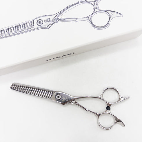 【ヒカリシザーズHIKARI光シザーHIKARI SCISSORS】SEV COSMOS S-21M メガネ シザー セニング 美容ハサミ すきばさみ 美容師 理容師 約20~25% 右利き 6インチ 中古 sc3676
