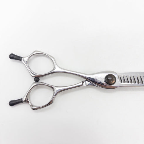 【ヒカリシザーズHIKARI光シザーHIKARI SCISSORS】c-evo L762 メガネ シザー セニング 美容ハサミ すきばさみ 美容師 理容師 約40~50% 左利き 6インチ 中古 sc3717