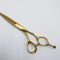 【ミズタニシザーズ ミズタニシザーMIZUTANI SCISSORS】TWIGゴールドコーティング シザー オフセット 理容 美容ハサミ 美容師 理容師 右利き 6インチ 中古 sc384