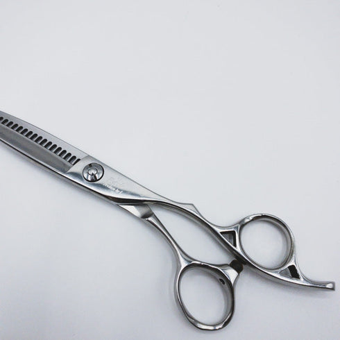 【F'styleエフスタイル】 オフセット シザー セニング 美容ハサミ すきばさみ 美容師 理容師 約20~30% 右利き 6インチ 中古 sc402