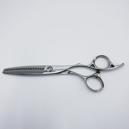 【F'styleエフスタイル】 オフセット シザー セニング 美容ハサミ すきばさみ 美容師 理容師 約20~30% 右利き 6インチ 中古 sc402