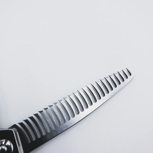 【F'styleエフスタイル】 オフセット シザー セニング 美容ハサミ すきばさみ 美容師 理容師 約20~30% 右利き 6インチ 中古 sc402