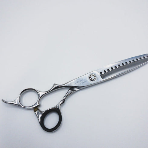 【ハヤシシザーズ ハヤシシザーHAYASHI SCISSORS】V-14逆刃 オフセット シザー セニング 美容ハサミ すきばさみ 美容師 理容師 約50~60% 左利き 6インチ 中古 sc414