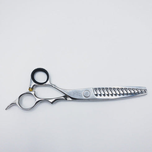 【ハヤシシザーズ ハヤシシザーHAYASHI SCISSORS】V-14逆刃 オフセット シザー セニング 美容ハサミ すきばさみ 美容師 理容師 約50~60% 左利き 6インチ 中古 sc414