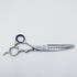 【ハヤシシザーズ ハヤシシザーHAYASHI SCISSORS】V-14逆刃 オフセット シザー セニング 美容ハサミ すきばさみ 美容師 理容師 約50~60% 左利き 6インチ 中古 sc414