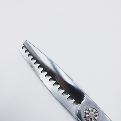 【ハヤシシザーズ ハヤシシザーHAYASHI SCISSORS】V-14逆刃 オフセット シザー セニング 美容ハサミ すきばさみ 美容師 理容師 約50~60% 左利き 6インチ 中古 sc414
